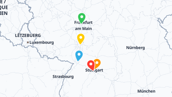 Map of company locations