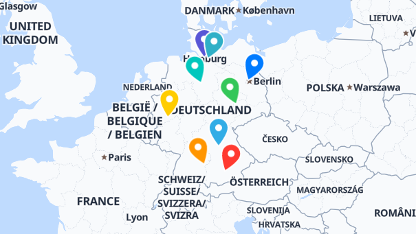 Map of company locations
