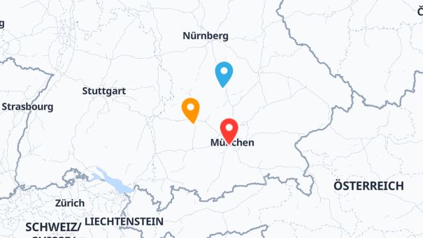 Map of company locations