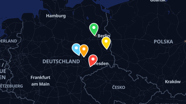 Map of company locations