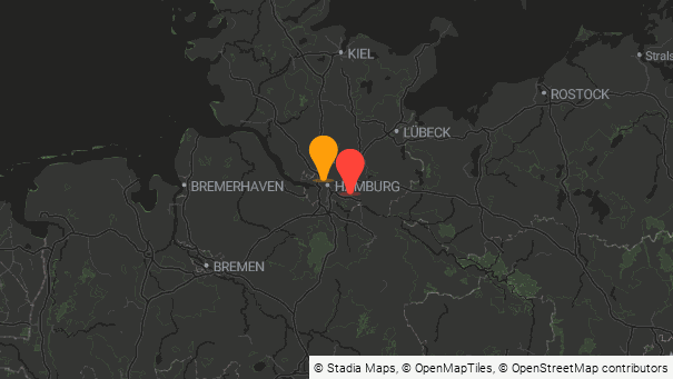 Map of company locations