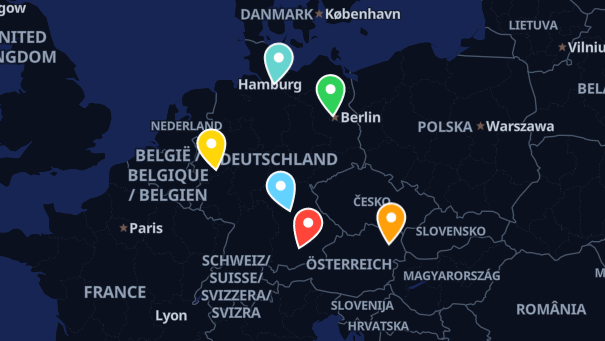 Map of company locations