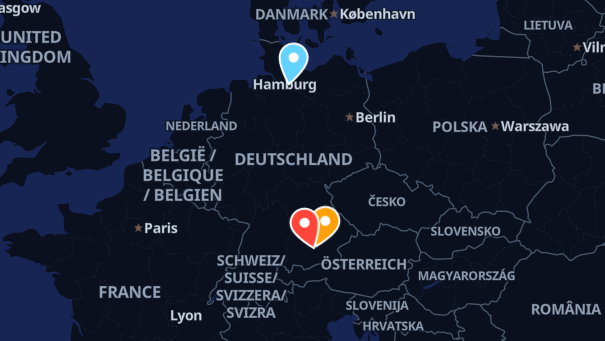 Map of company locations
