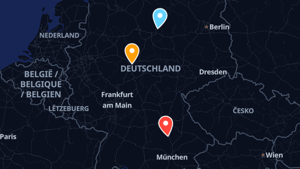 Map of company locations