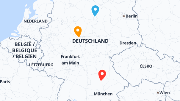 Map of company locations