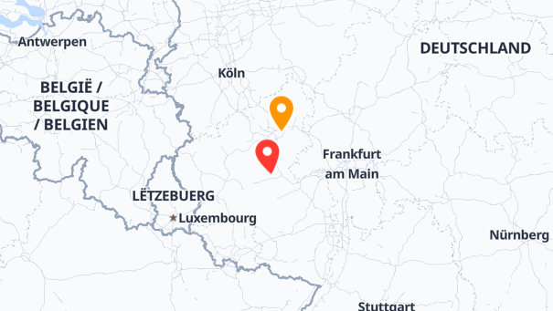 Map of company locations
