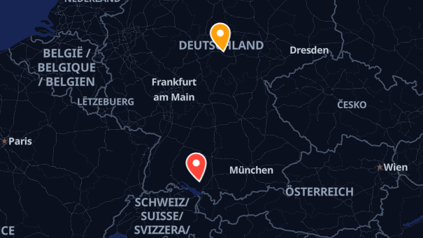 Map of company locations