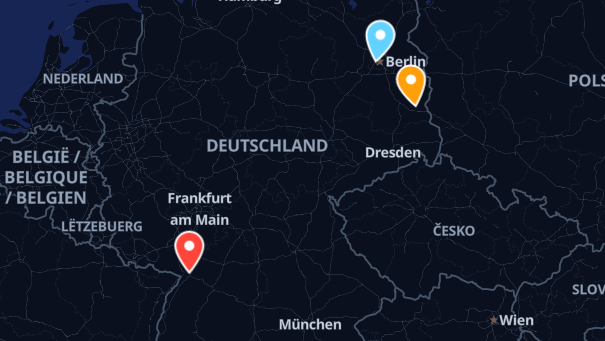 Map of company locations