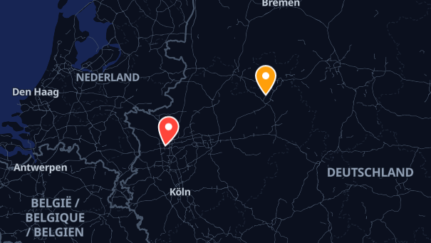 Map of company locations