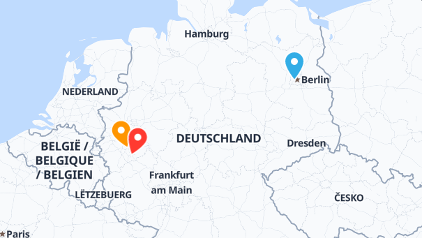 Map of company locations