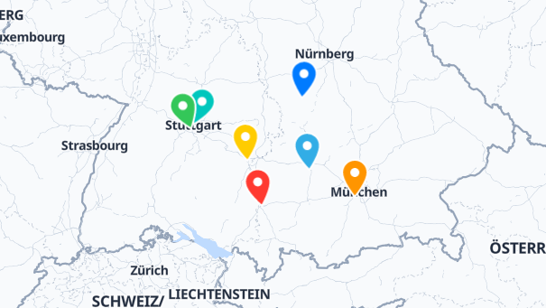 Map of company locations