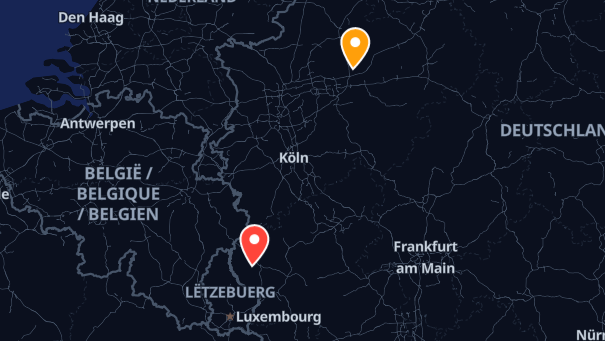 Map of company locations