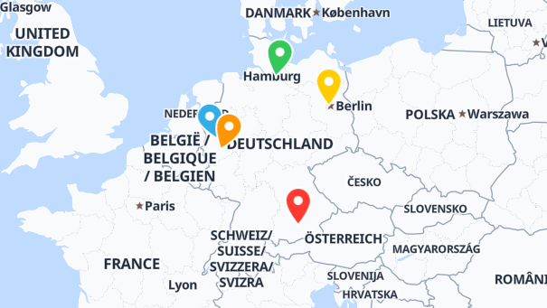 Map of company locations