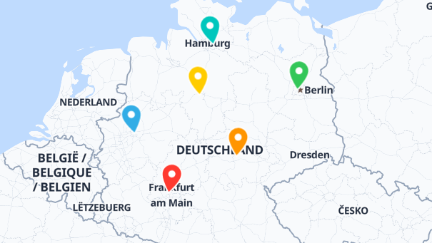 Map of company locations