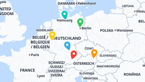 Map of company locations