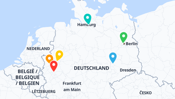 Map of company locations