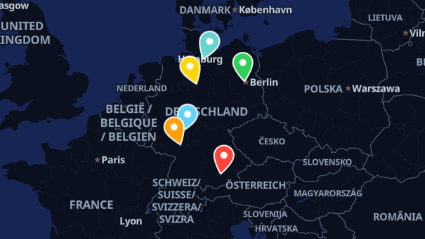 Map of company locations