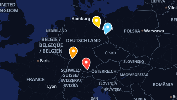 Map of company locations