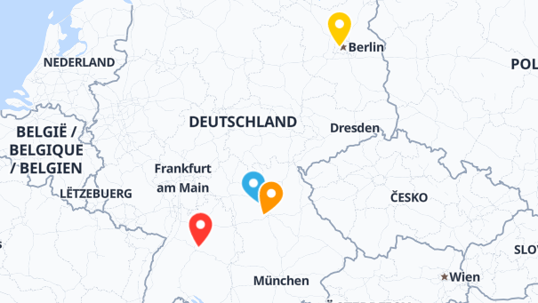 Map of company locations