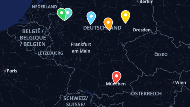 Map of company locations