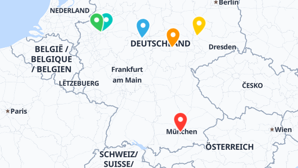 Map of company locations
