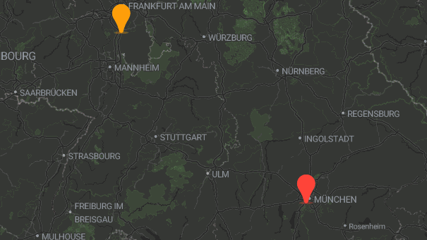 Map of company locations