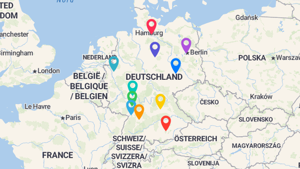 Map of company locations