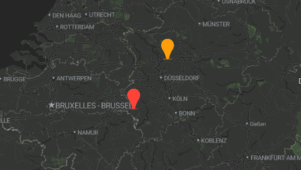 Map of company locations