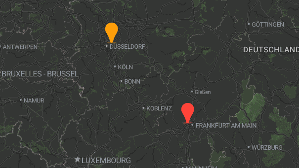 Map of company locations