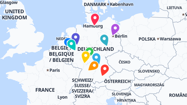 Map of company locations