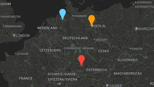 Map of company locations