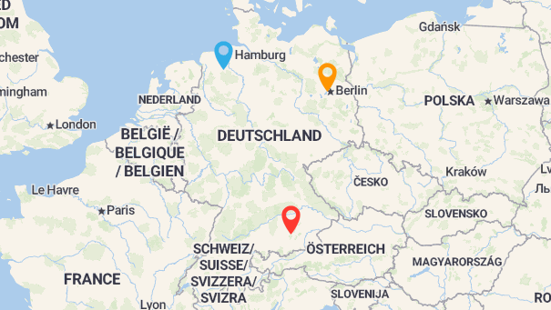 Map of company locations