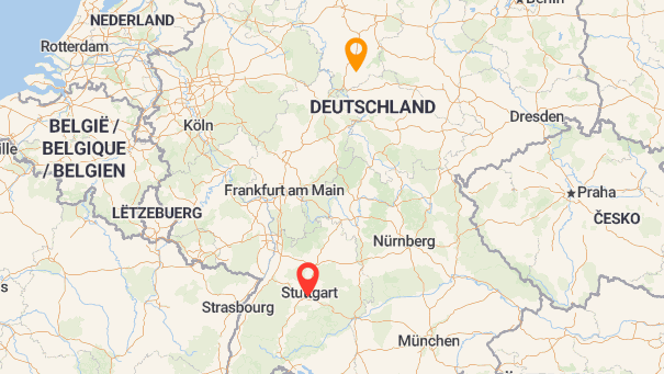Map of company locations