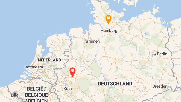 Map of company locations