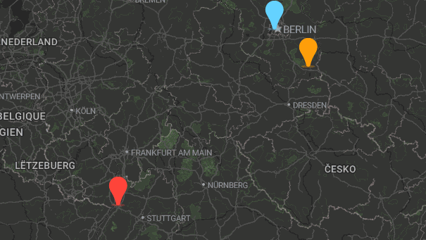 Map of company locations