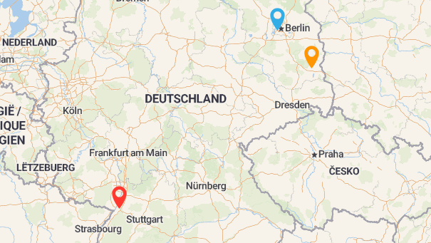 Map of company locations