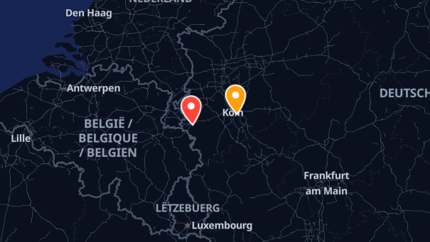 Map of company locations