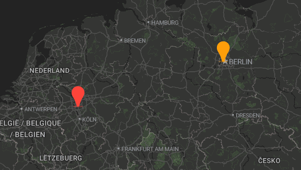 Map of company locations