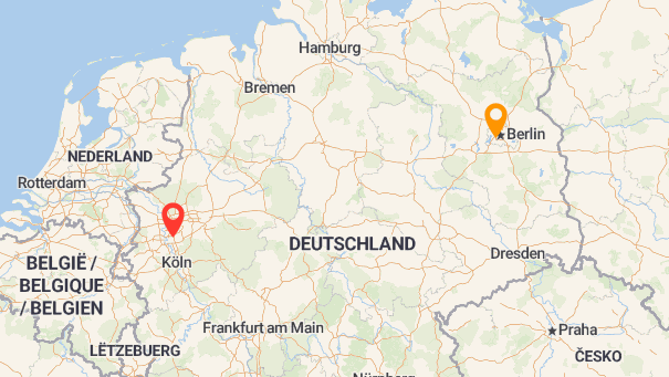 Map of company locations