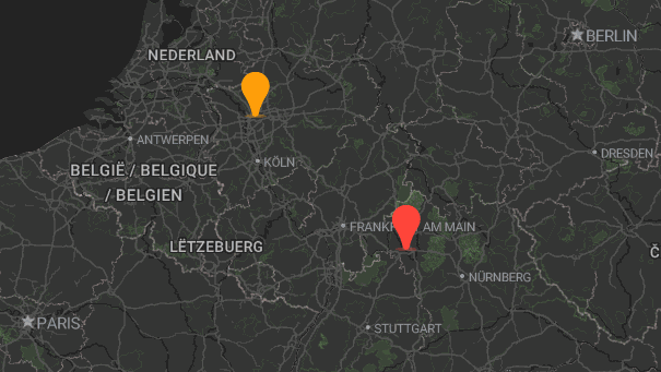 Map of company locations