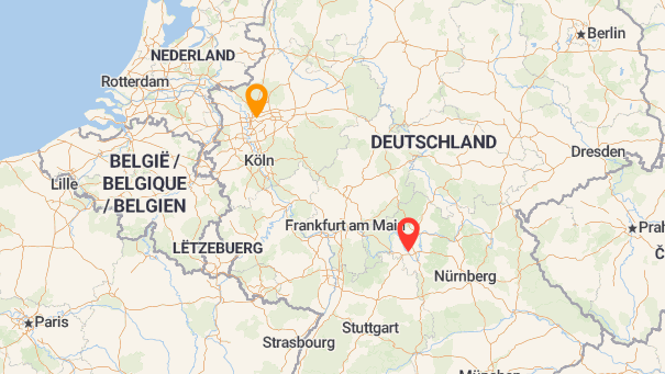 Map of company locations