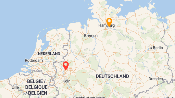 Map of company locations