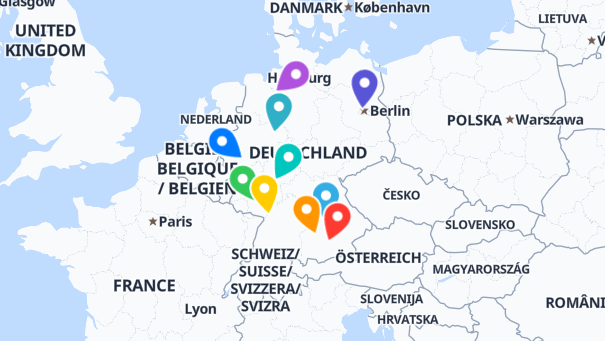 Map of company locations