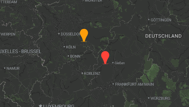 Map of company locations