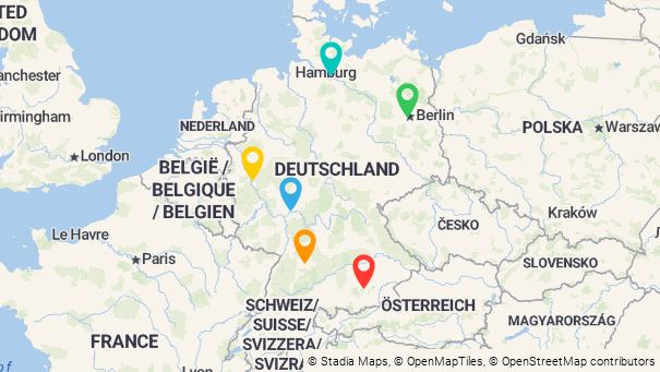 Map of company locations