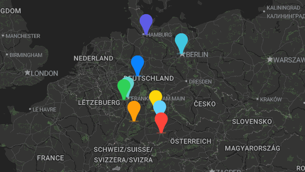 Map of company locations