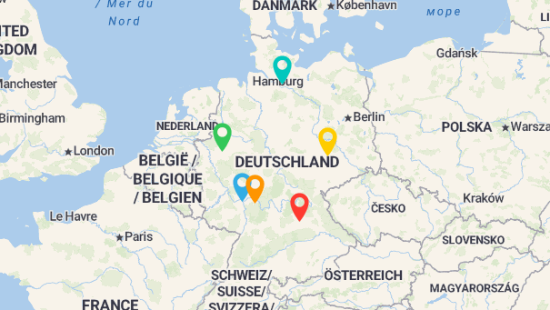Map of company locations