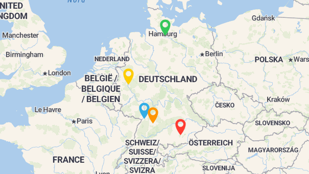 Map of company locations