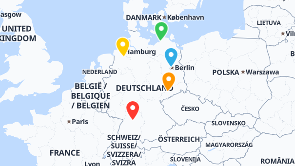 Map of company locations