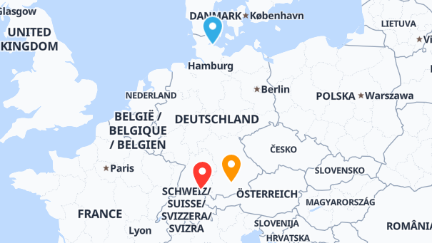 Map of company locations